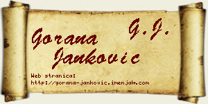 Gorana Janković vizit kartica